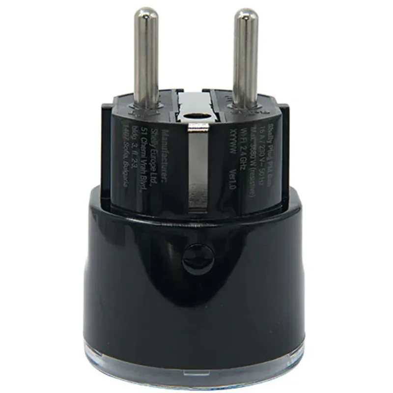 Shelly Plug PM Gen3 Matter 13A smart socket, black